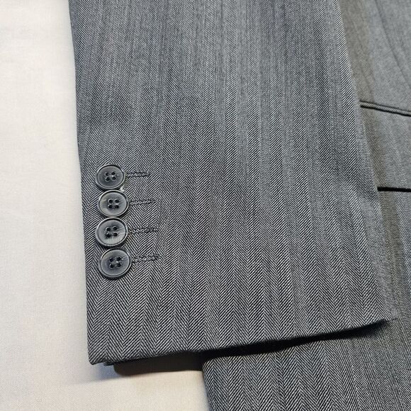 Bachrach Mens Blazer 42s Gray Two Button‎ - Picture 10 of 13